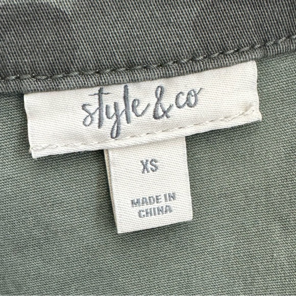 Style & Co Camo Denim Jacket - Picture 3 of 5